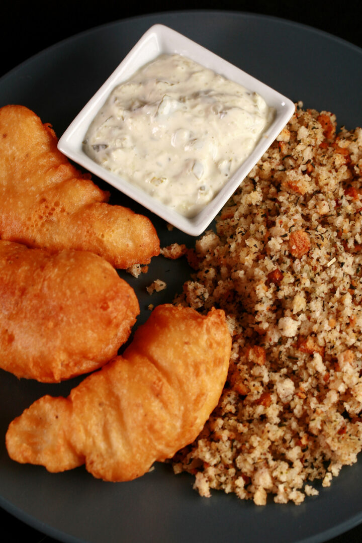 Cod Cheeks & Dressing Recipe [GlutenFree] Beyond Flour