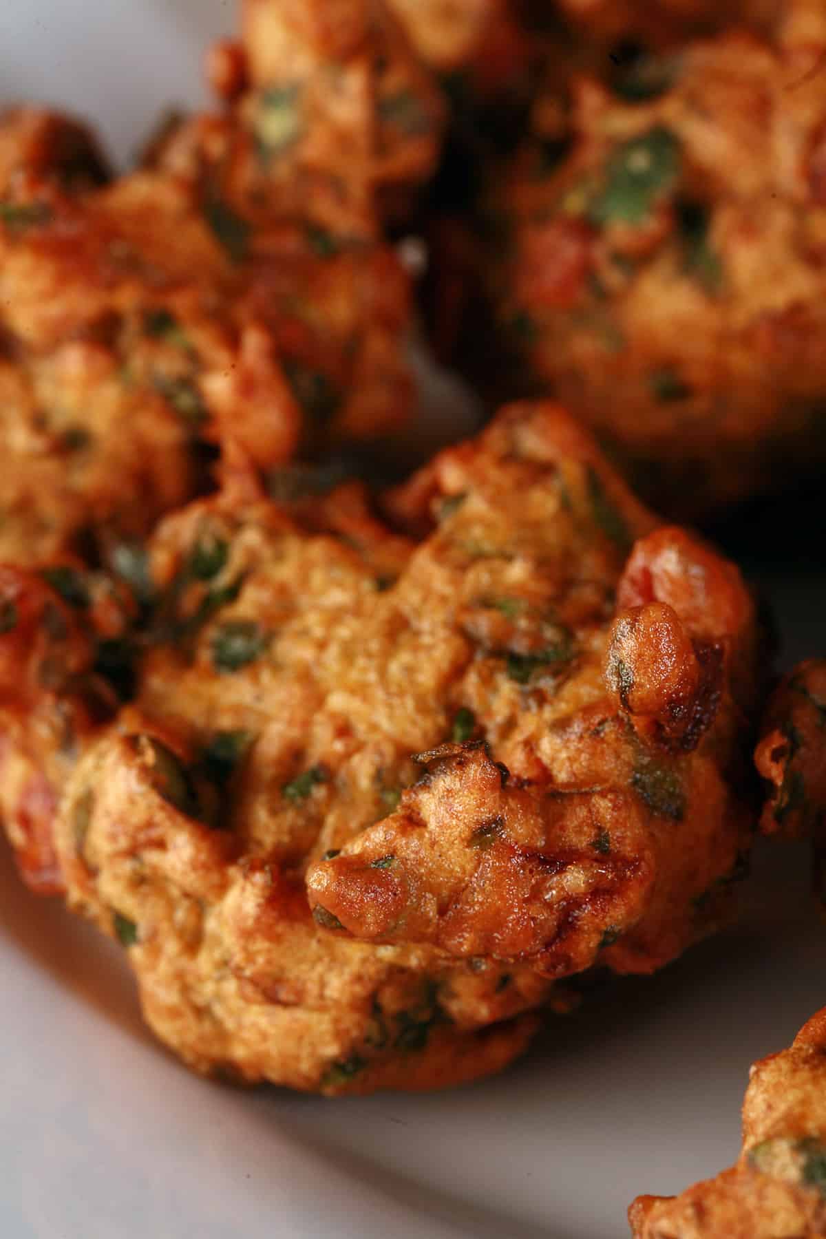 A plate of palak pakora.