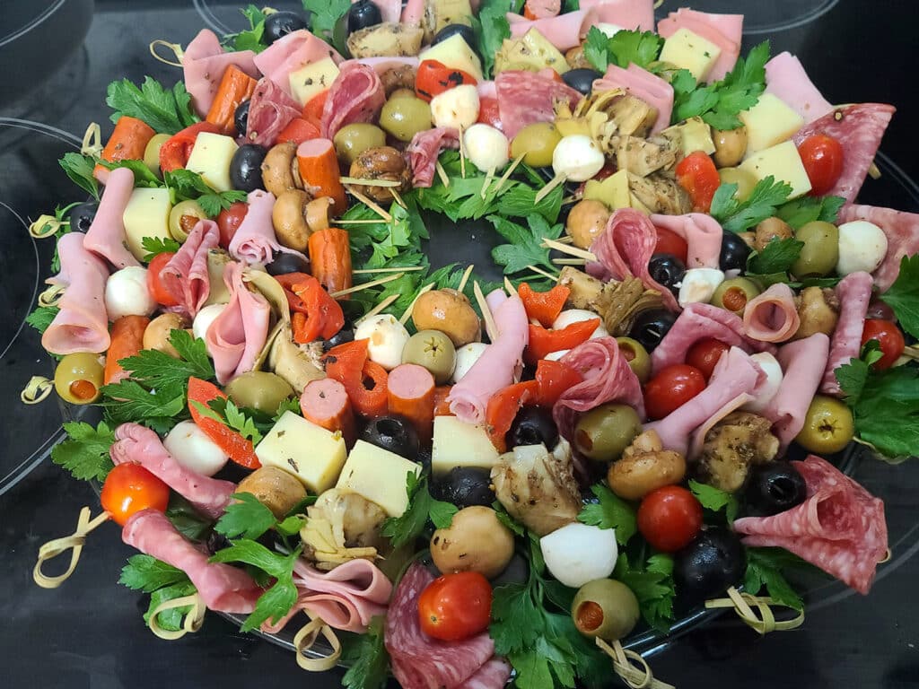 Antipasto Christmas Charcuterie Wreath Beyond Flour