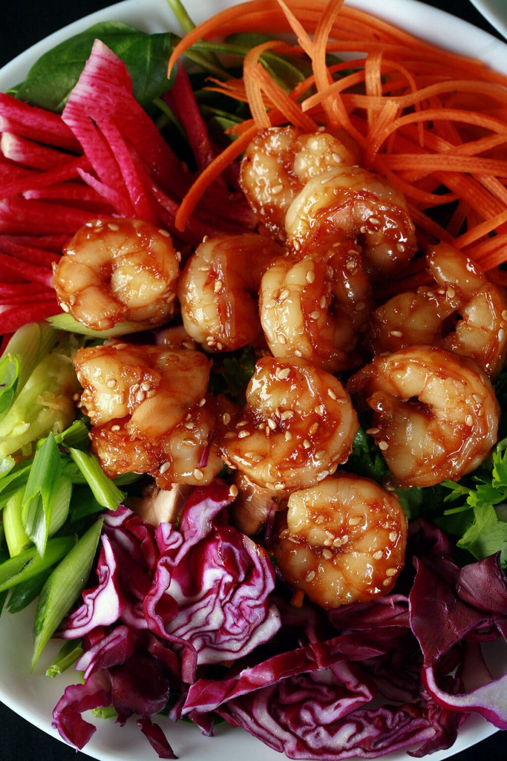 Honey Ginger Shrimp Salad - Beyond Flour
