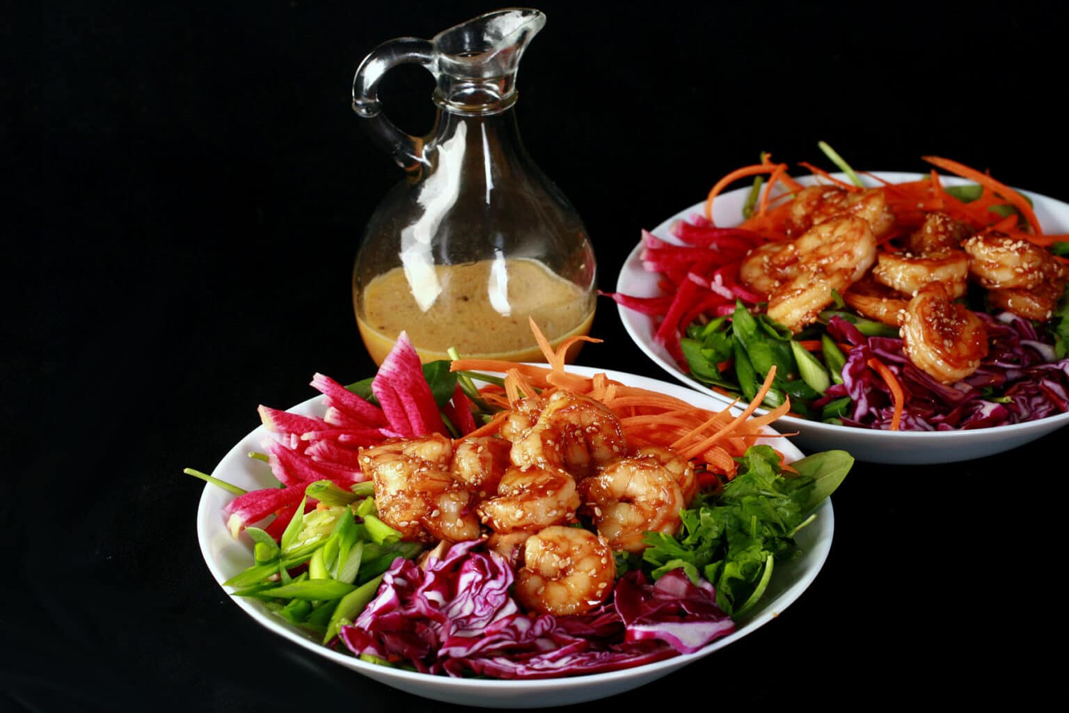 Honey Ginger Shrimp Salad - Beyond Flour