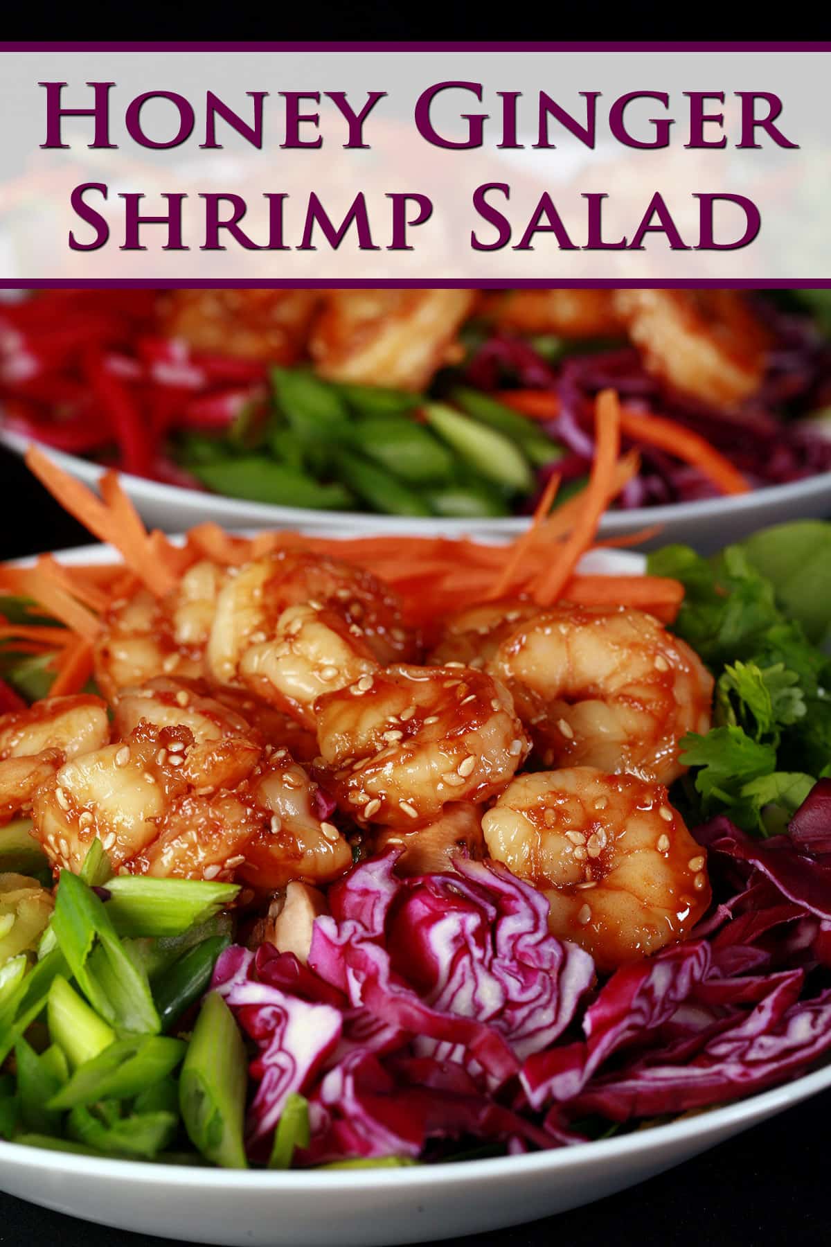 2 Honey ginger shrimp salads.