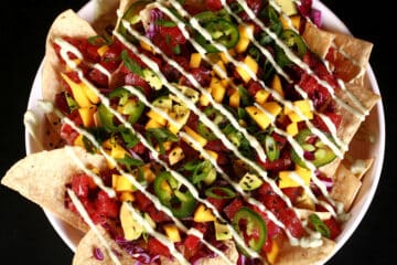 Spicy Ahi Tuna Nachos Recipe [Gluten Free!] - Beyond Flour