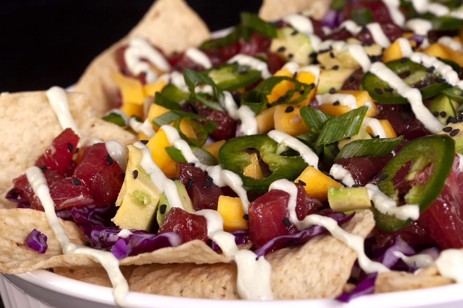 Spicy Ahi Tuna Nachos Recipe [Gluten Free!] Beyond Flour