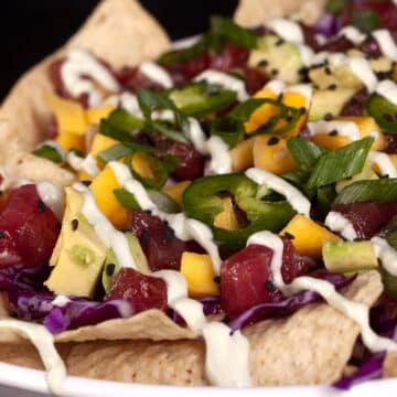 Spicy Ahi Tuna Nachos Recipe [Gluten Free!] - Beyond Flour