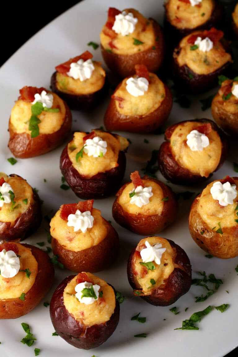 Loaded Mini Baked Potatoes Recipe - Beyond Flour