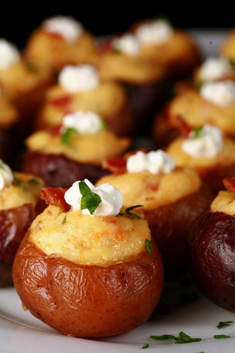 Loaded Mini Baked Potatoes Recipe - Beyond Flour