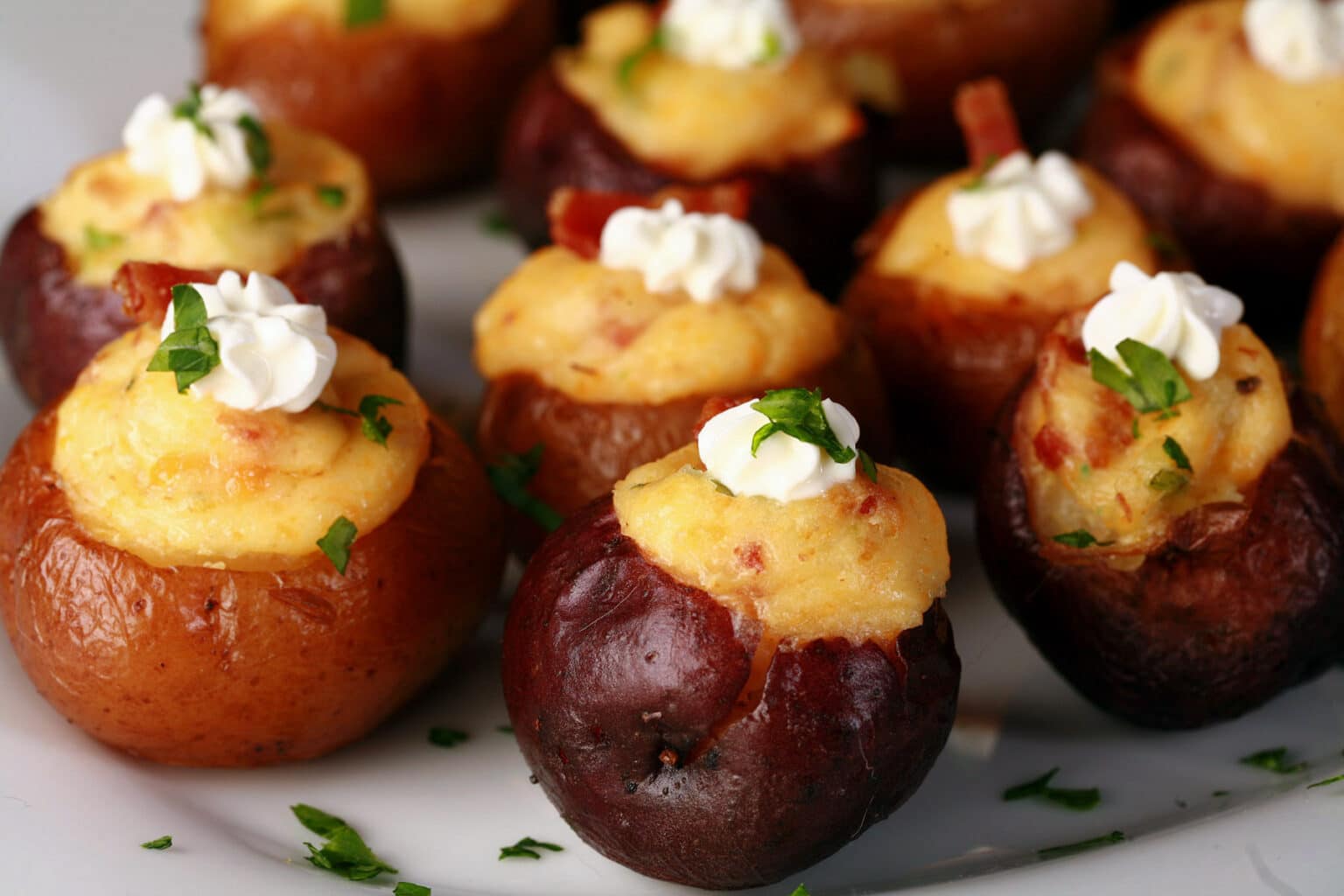 Loaded Mini Baked Potatoes Recipe - Beyond Flour