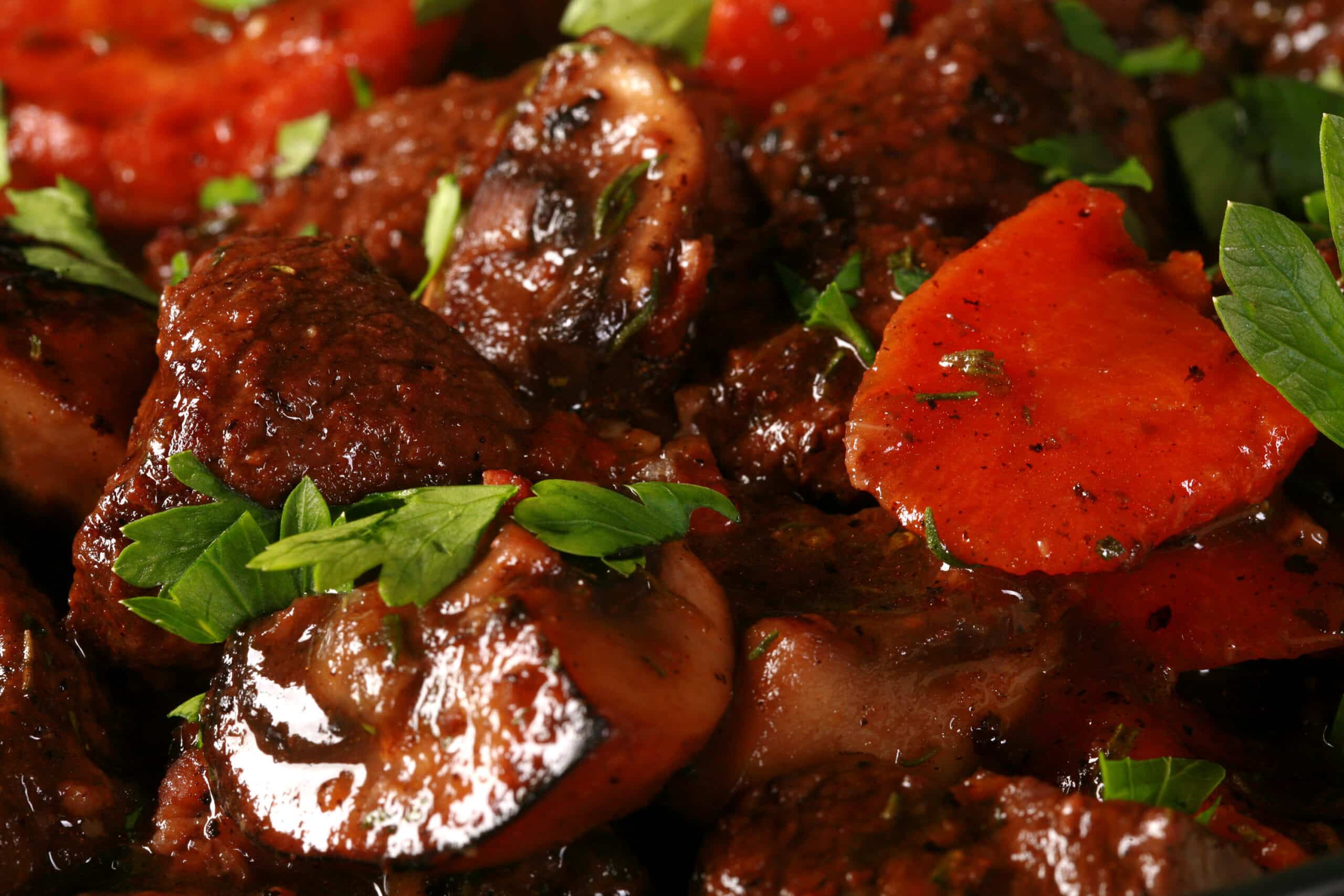 A bowl of elk stew.