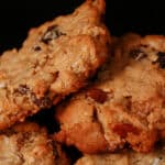 A plate of gluten-free cowboy cookies.